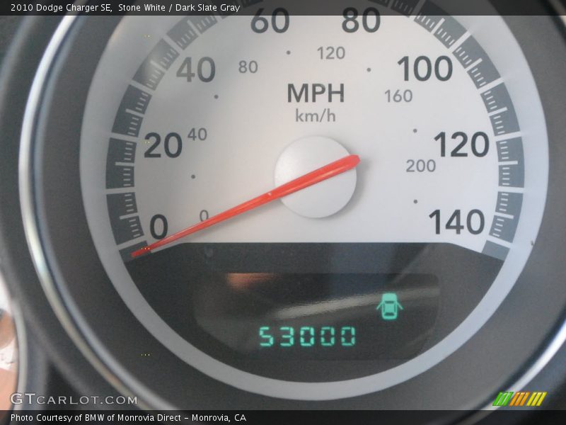 Stone White / Dark Slate Gray 2010 Dodge Charger SE