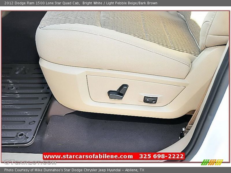 Bright White / Light Pebble Beige/Bark Brown 2012 Dodge Ram 1500 Lone Star Quad Cab