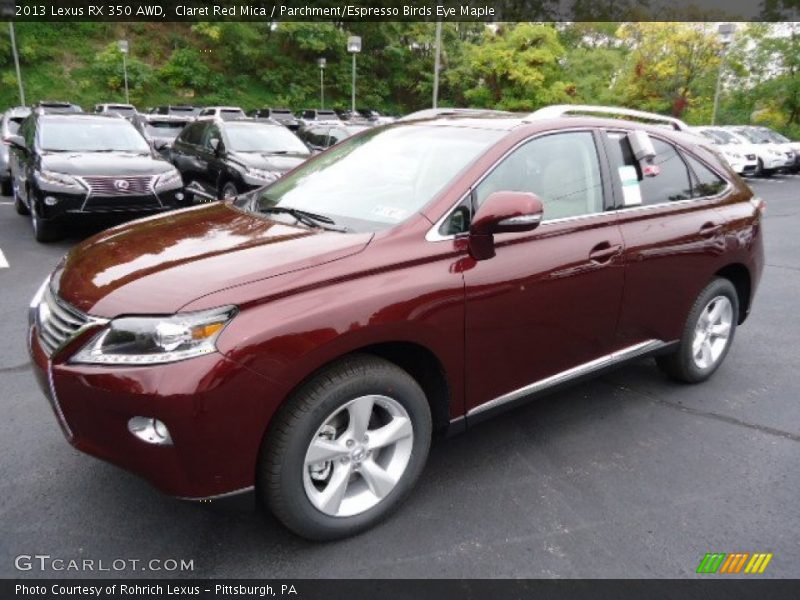 Claret Red Mica / Parchment/Espresso Birds Eye Maple 2013 Lexus RX 350 AWD