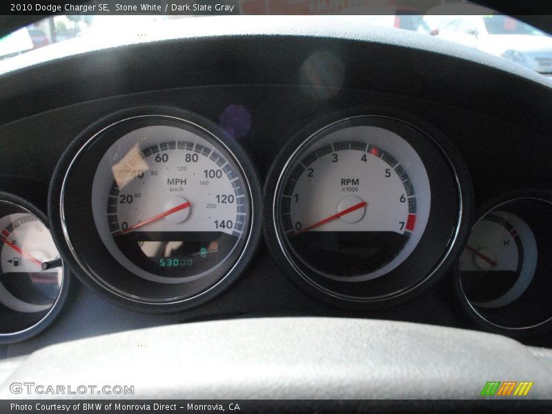 Stone White / Dark Slate Gray 2010 Dodge Charger SE