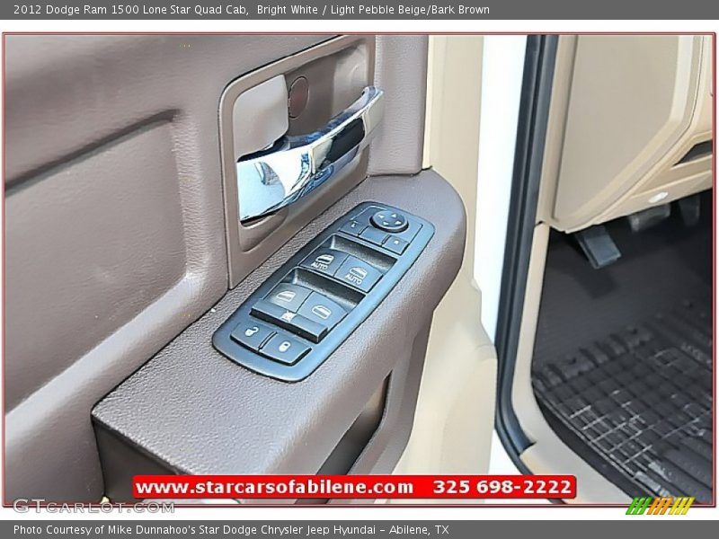 Bright White / Light Pebble Beige/Bark Brown 2012 Dodge Ram 1500 Lone Star Quad Cab