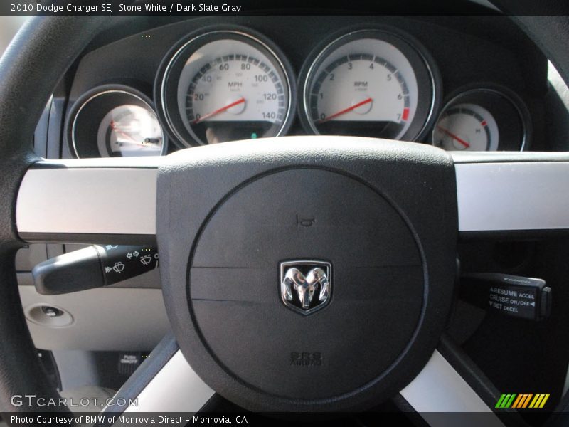 Stone White / Dark Slate Gray 2010 Dodge Charger SE