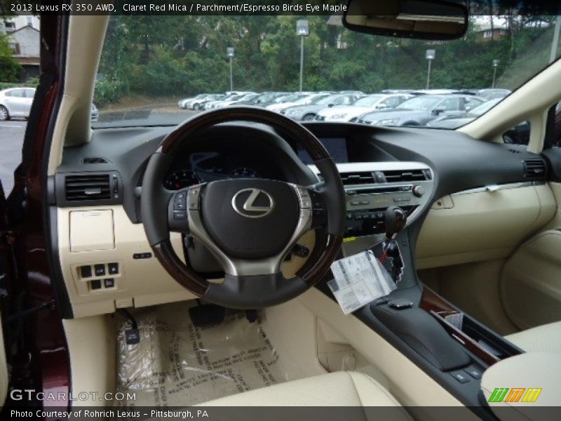 Claret Red Mica / Parchment/Espresso Birds Eye Maple 2013 Lexus RX 350 AWD