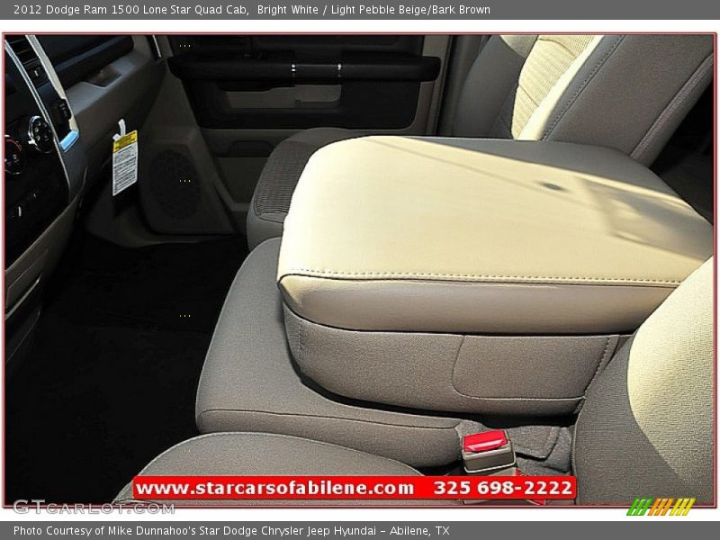 Bright White / Light Pebble Beige/Bark Brown 2012 Dodge Ram 1500 Lone Star Quad Cab