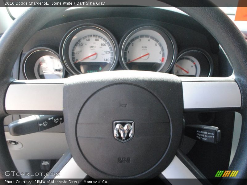 Stone White / Dark Slate Gray 2010 Dodge Charger SE