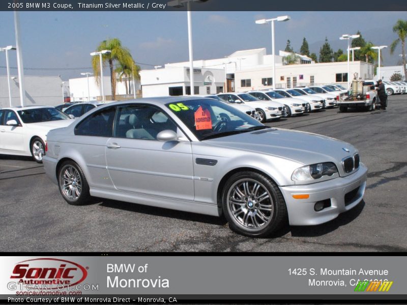 Titanium Silver Metallic / Grey 2005 BMW M3 Coupe