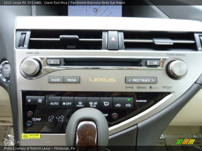 Claret Red Mica / Parchment/Espresso Birds Eye Maple 2013 Lexus RX 350 AWD