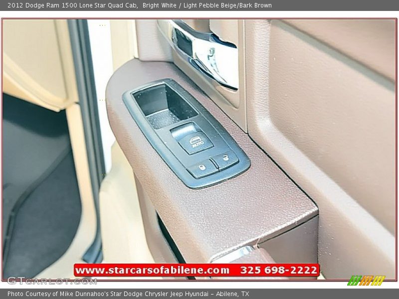 Bright White / Light Pebble Beige/Bark Brown 2012 Dodge Ram 1500 Lone Star Quad Cab