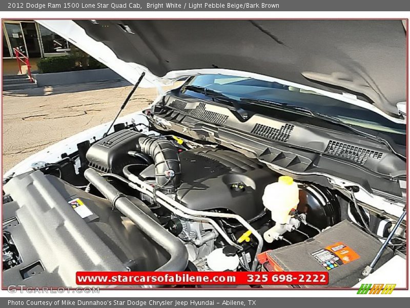 Bright White / Light Pebble Beige/Bark Brown 2012 Dodge Ram 1500 Lone Star Quad Cab