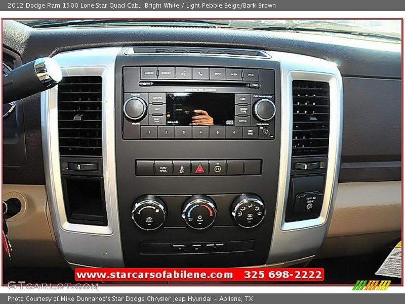 Bright White / Light Pebble Beige/Bark Brown 2012 Dodge Ram 1500 Lone Star Quad Cab