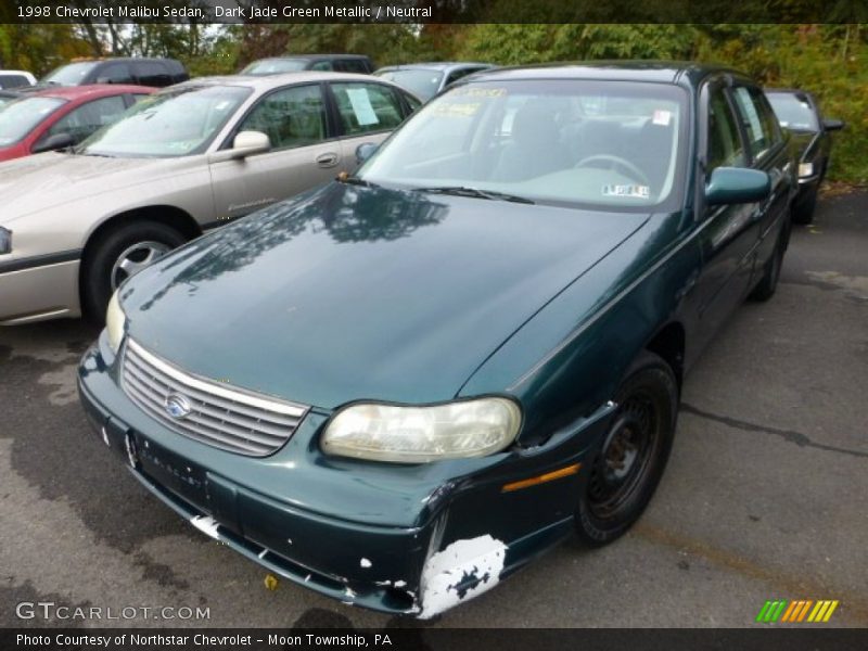 Dark Jade Green Metallic / Neutral 1998 Chevrolet Malibu Sedan