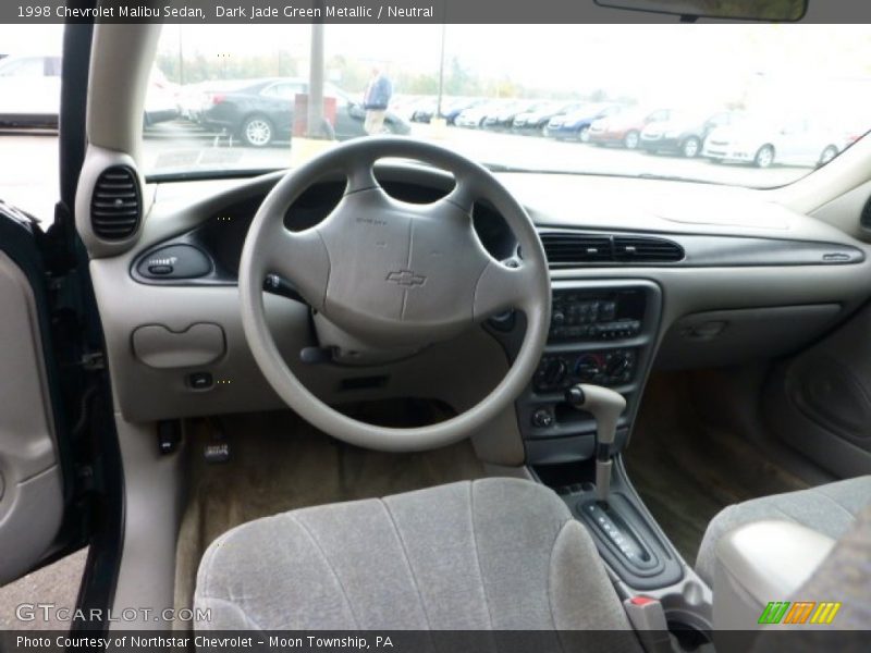 Dark Jade Green Metallic / Neutral 1998 Chevrolet Malibu Sedan