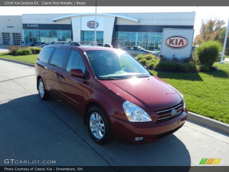 Claret Red Metallic / Beige 2008 Kia Sedona EX