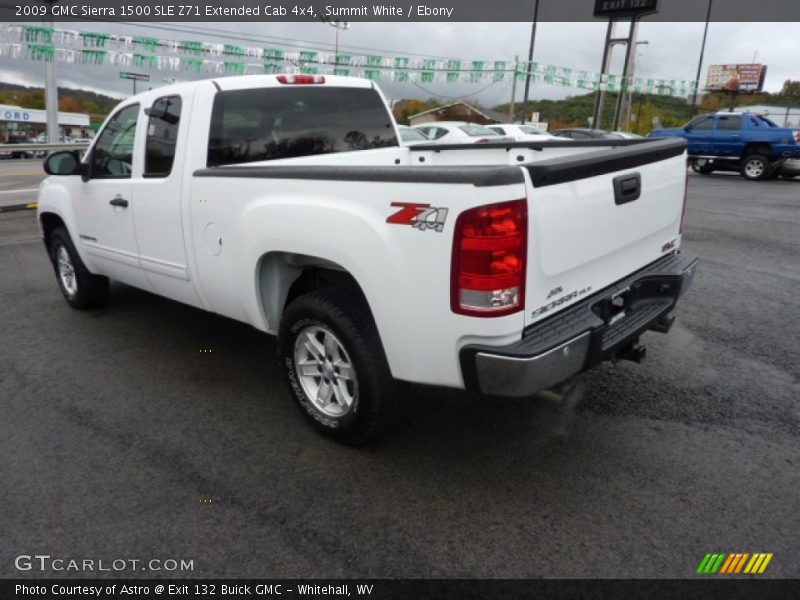 Summit White / Ebony 2009 GMC Sierra 1500 SLE Z71 Extended Cab 4x4