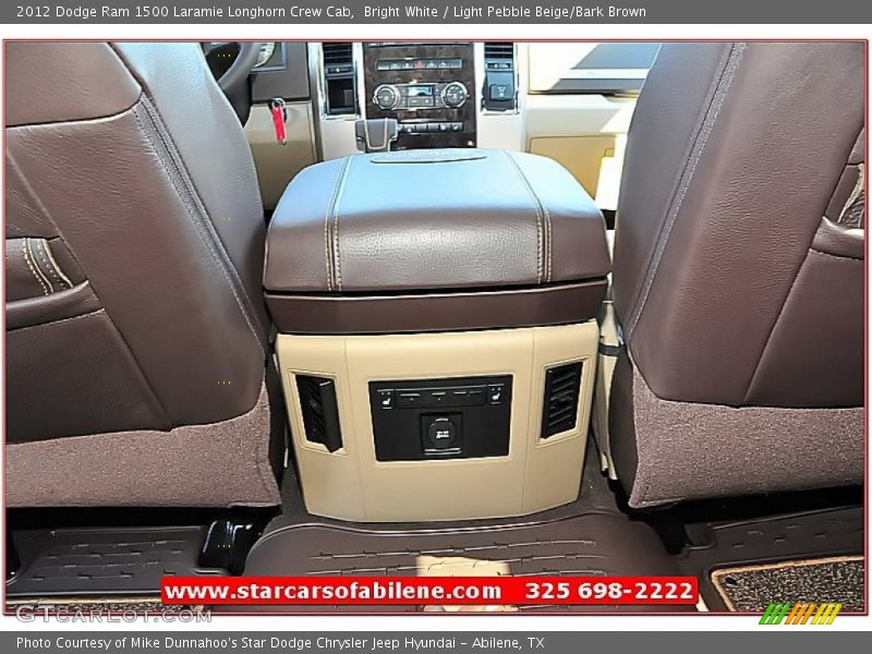 Bright White / Light Pebble Beige/Bark Brown 2012 Dodge Ram 1500 Laramie Longhorn Crew Cab