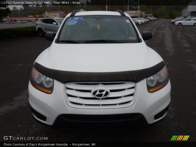 Pearl White / Beige 2010 Hyundai Santa Fe GLS 4WD