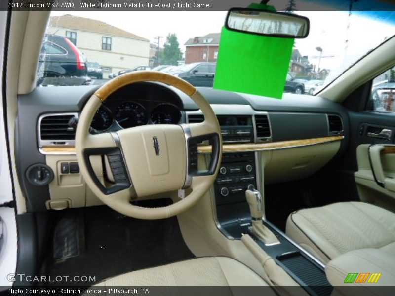 White Platinum Metallic Tri-Coat / Light Camel 2012 Lincoln MKZ AWD