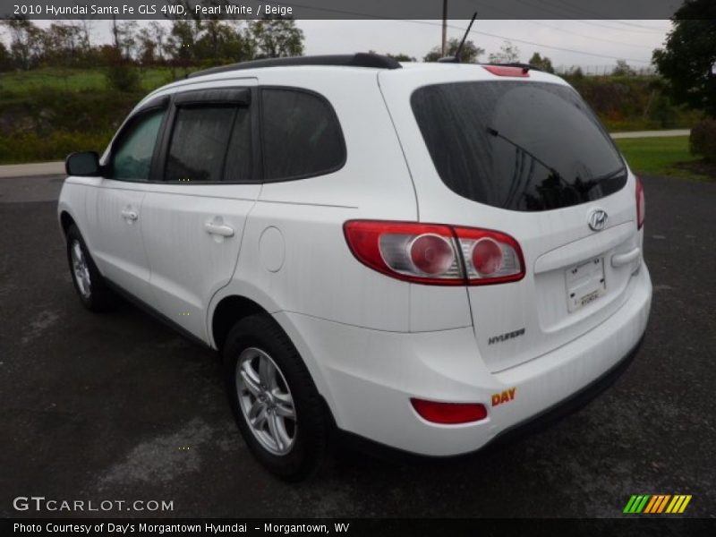 Pearl White / Beige 2010 Hyundai Santa Fe GLS 4WD