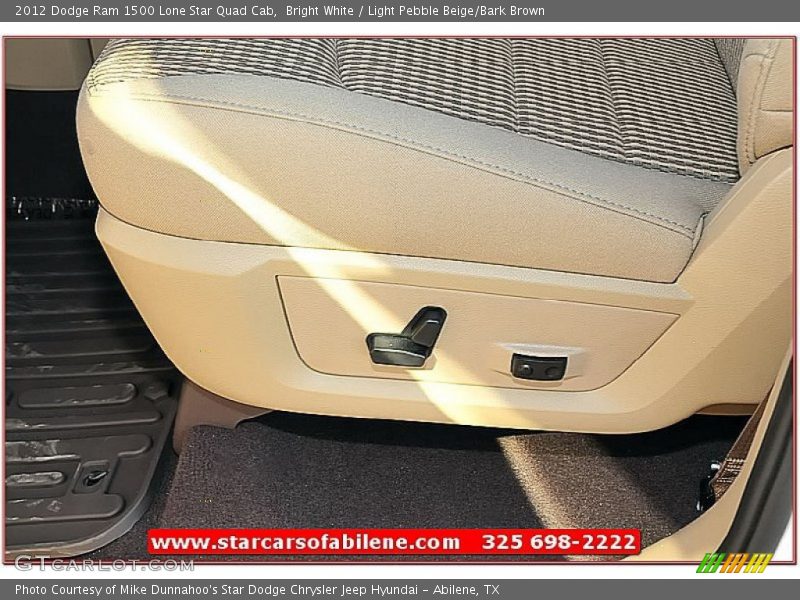 Bright White / Light Pebble Beige/Bark Brown 2012 Dodge Ram 1500 Lone Star Quad Cab