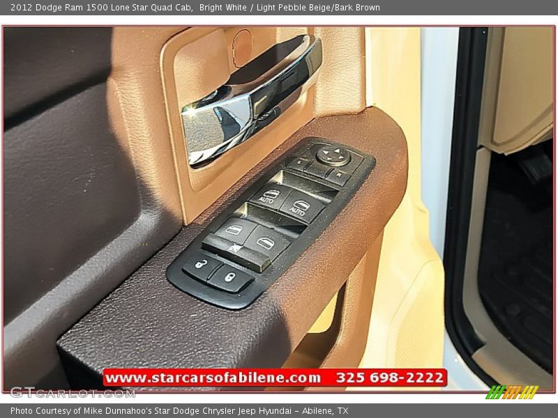 Bright White / Light Pebble Beige/Bark Brown 2012 Dodge Ram 1500 Lone Star Quad Cab