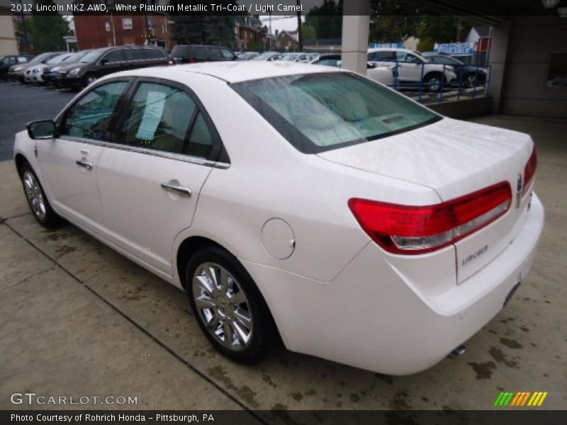 White Platinum Metallic Tri-Coat / Light Camel 2012 Lincoln MKZ AWD