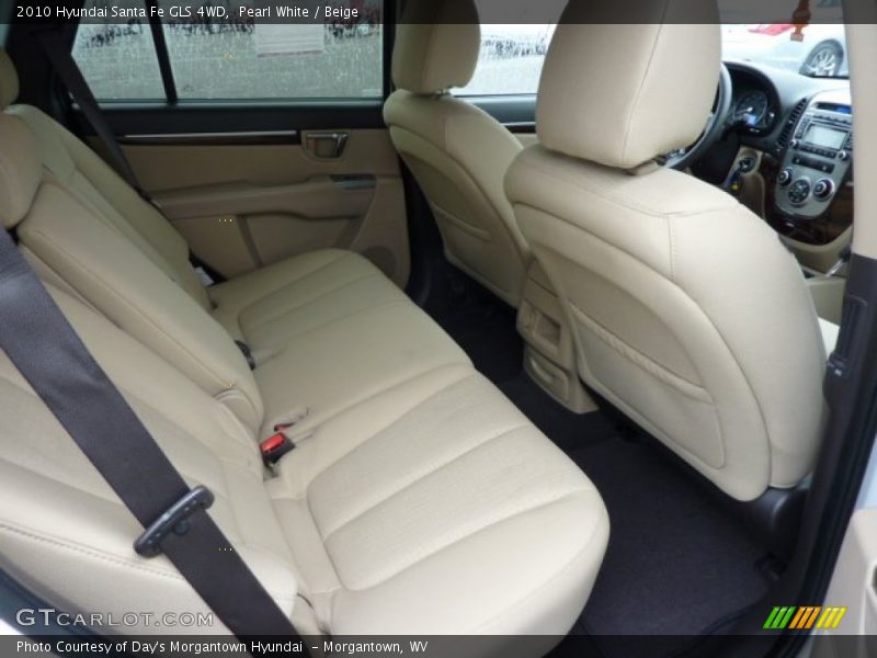 Pearl White / Beige 2010 Hyundai Santa Fe GLS 4WD