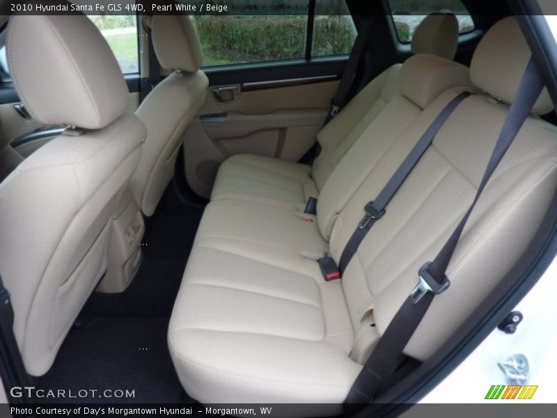 Pearl White / Beige 2010 Hyundai Santa Fe GLS 4WD