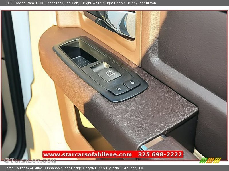 Bright White / Light Pebble Beige/Bark Brown 2012 Dodge Ram 1500 Lone Star Quad Cab