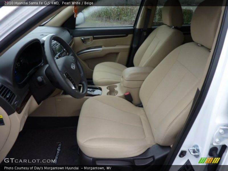 Pearl White / Beige 2010 Hyundai Santa Fe GLS 4WD