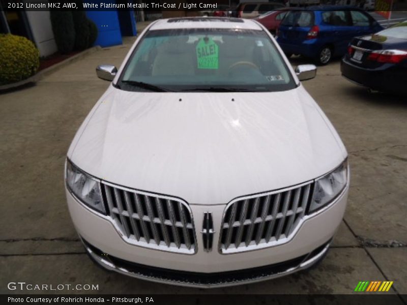 White Platinum Metallic Tri-Coat / Light Camel 2012 Lincoln MKZ AWD