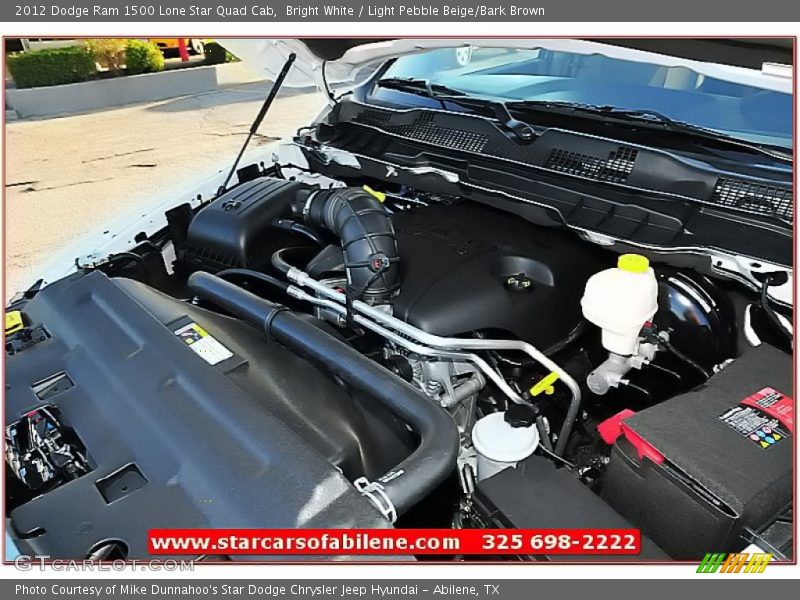 Bright White / Light Pebble Beige/Bark Brown 2012 Dodge Ram 1500 Lone Star Quad Cab