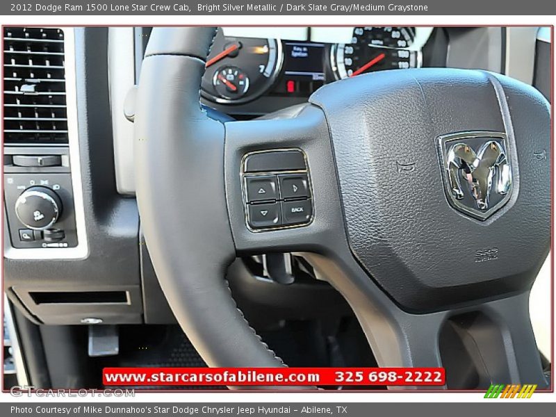 Bright Silver Metallic / Dark Slate Gray/Medium Graystone 2012 Dodge Ram 1500 Lone Star Crew Cab