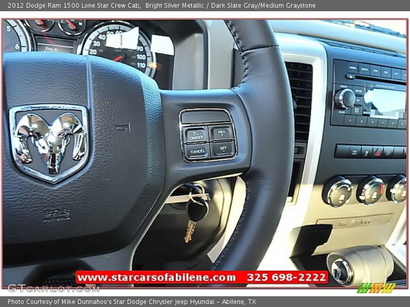 Bright Silver Metallic / Dark Slate Gray/Medium Graystone 2012 Dodge Ram 1500 Lone Star Crew Cab