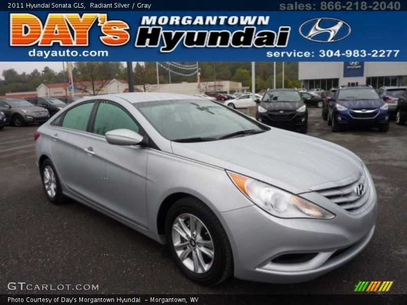 Radiant Silver / Gray 2011 Hyundai Sonata GLS