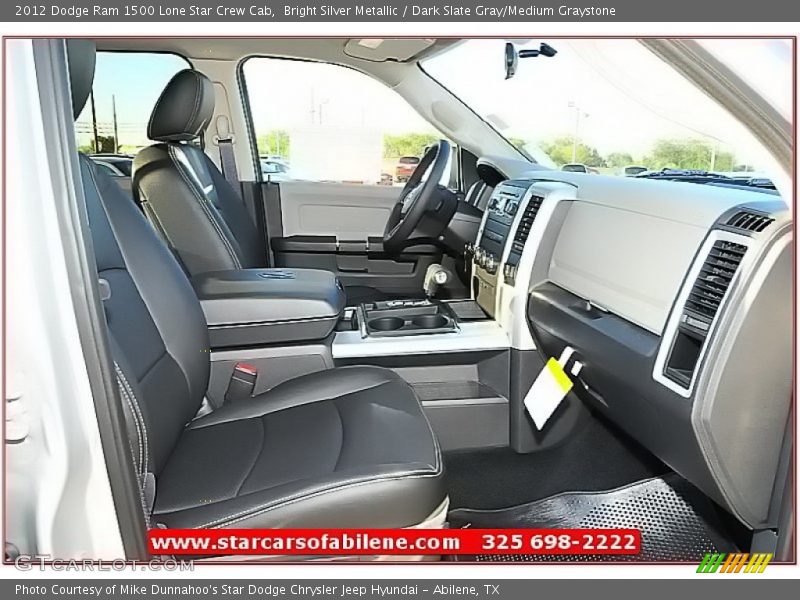 Bright Silver Metallic / Dark Slate Gray/Medium Graystone 2012 Dodge Ram 1500 Lone Star Crew Cab