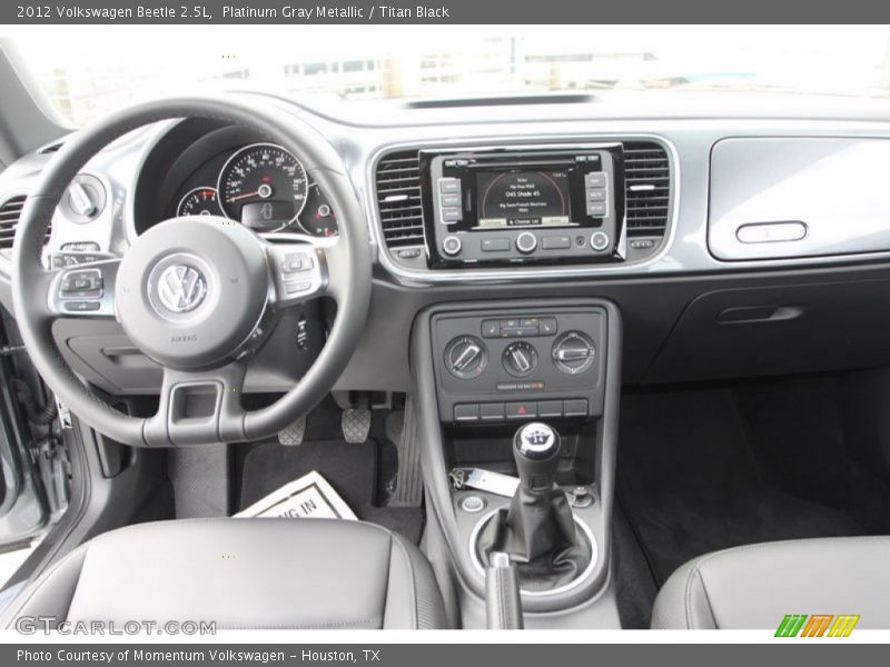 Platinum Gray Metallic / Titan Black 2012 Volkswagen Beetle 2.5L
