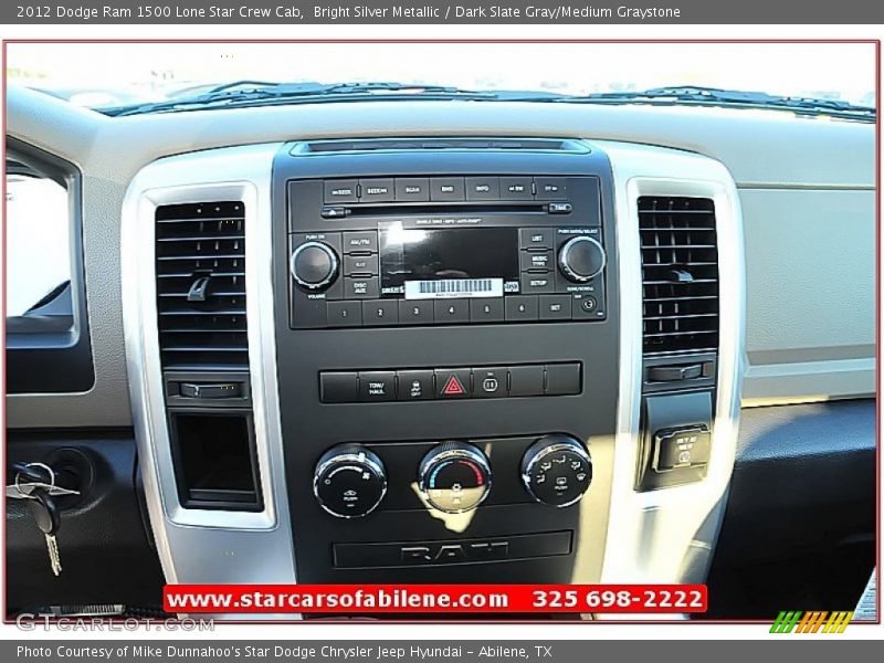 Bright Silver Metallic / Dark Slate Gray/Medium Graystone 2012 Dodge Ram 1500 Lone Star Crew Cab