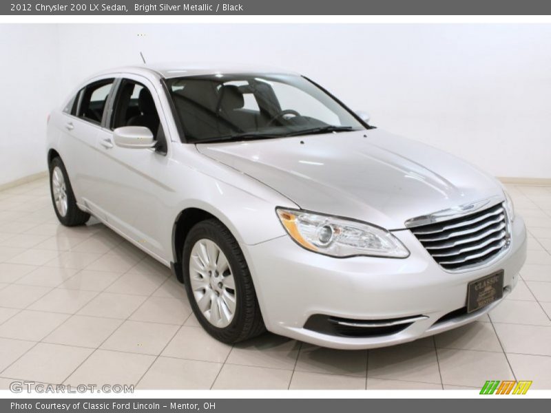 Bright Silver Metallic / Black 2012 Chrysler 200 LX Sedan
