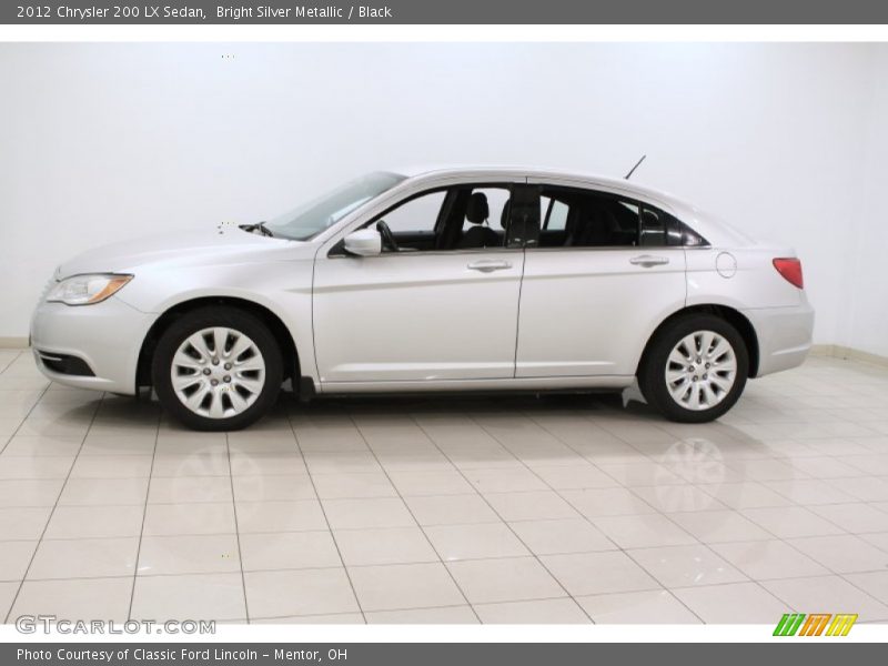 Bright Silver Metallic / Black 2012 Chrysler 200 LX Sedan