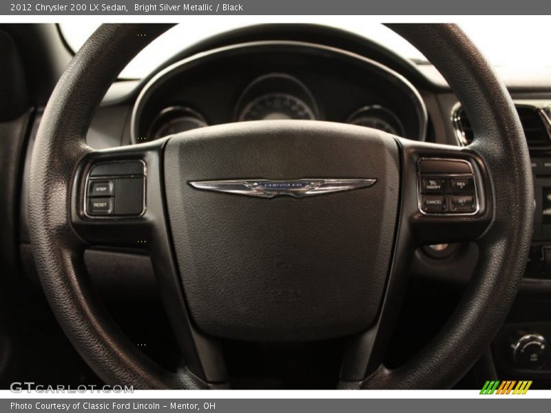 Bright Silver Metallic / Black 2012 Chrysler 200 LX Sedan