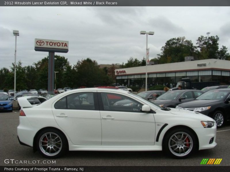 Wicked White / Black Recaro 2012 Mitsubishi Lancer Evolution GSR