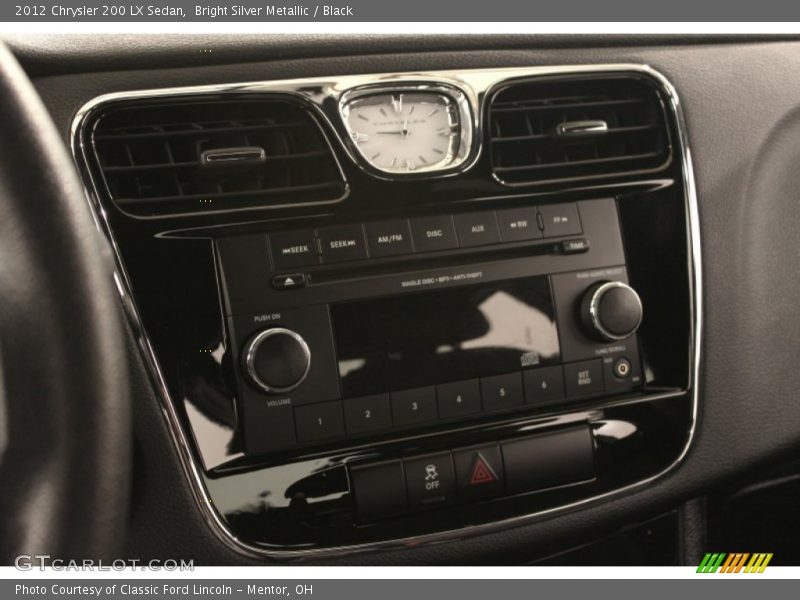 Bright Silver Metallic / Black 2012 Chrysler 200 LX Sedan