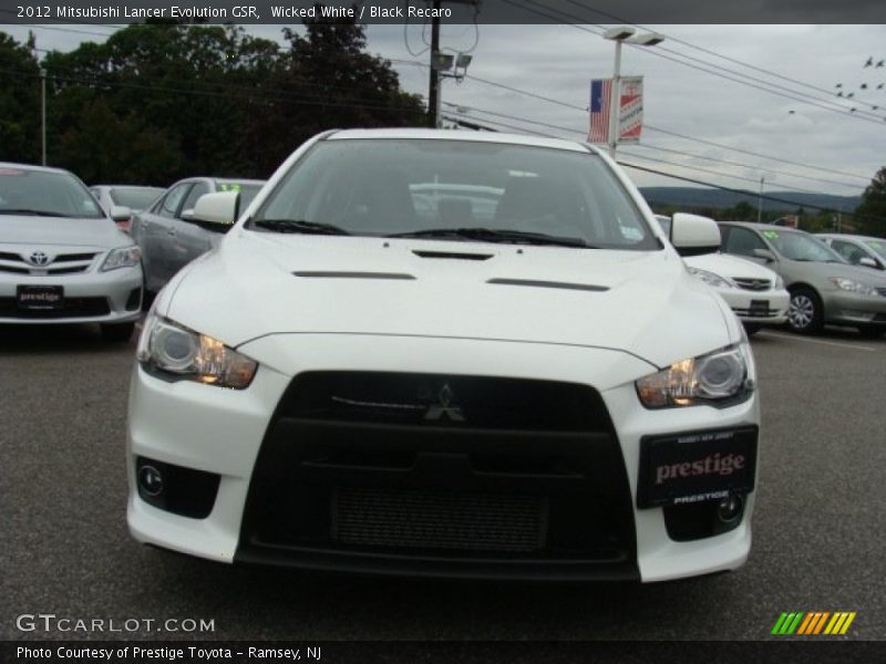Wicked White / Black Recaro 2012 Mitsubishi Lancer Evolution GSR