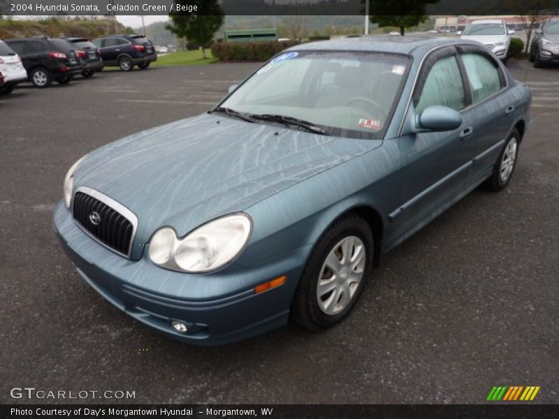 Celadon Green / Beige 2004 Hyundai Sonata