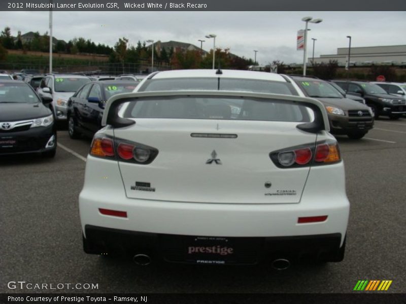 Wicked White / Black Recaro 2012 Mitsubishi Lancer Evolution GSR