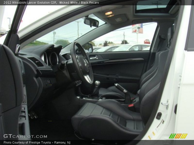  2012 Lancer Evolution GSR Black Recaro Interior