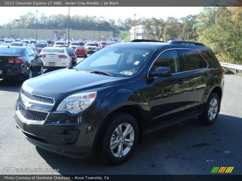 Ashen Gray Metallic / Jet Black 2013 Chevrolet Equinox LT AWD
