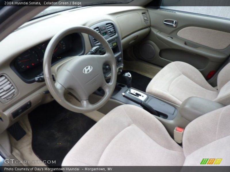 Celadon Green / Beige 2004 Hyundai Sonata