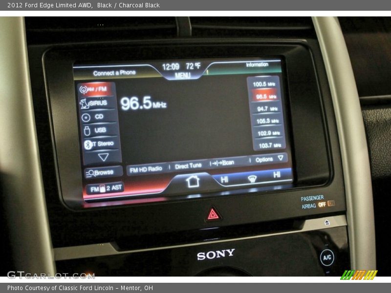 Black / Charcoal Black 2012 Ford Edge Limited AWD