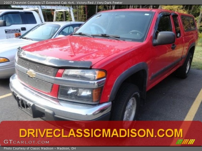 Victory Red / Very Dark Pewter 2007 Chevrolet Colorado LT Extended Cab 4x4